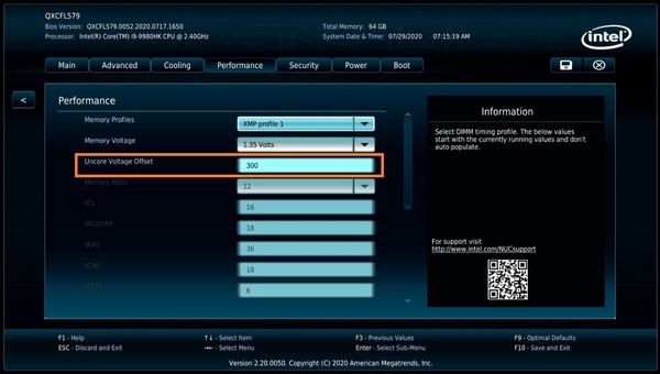 Intel NUC 9 Extreme Kit NUC9i9QNX_BIOS_5_6_Perf_mem-XMP