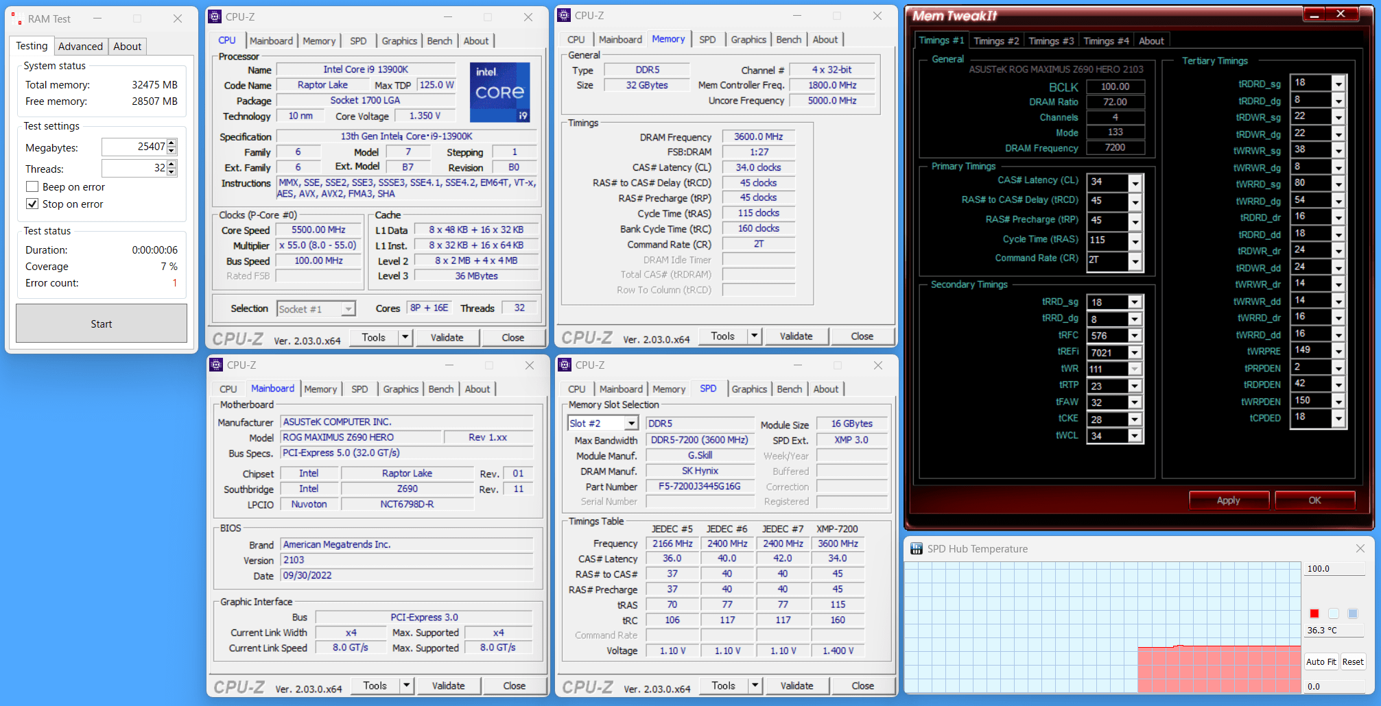 G.Skill Trident Z5 RGB_16GBx2_7200C34_failed_Z690