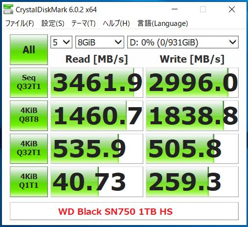 WD Black SN750 1TB HS_CDM