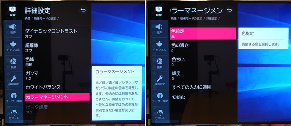 LG OLED48CXPJA_menu_4_Color-management