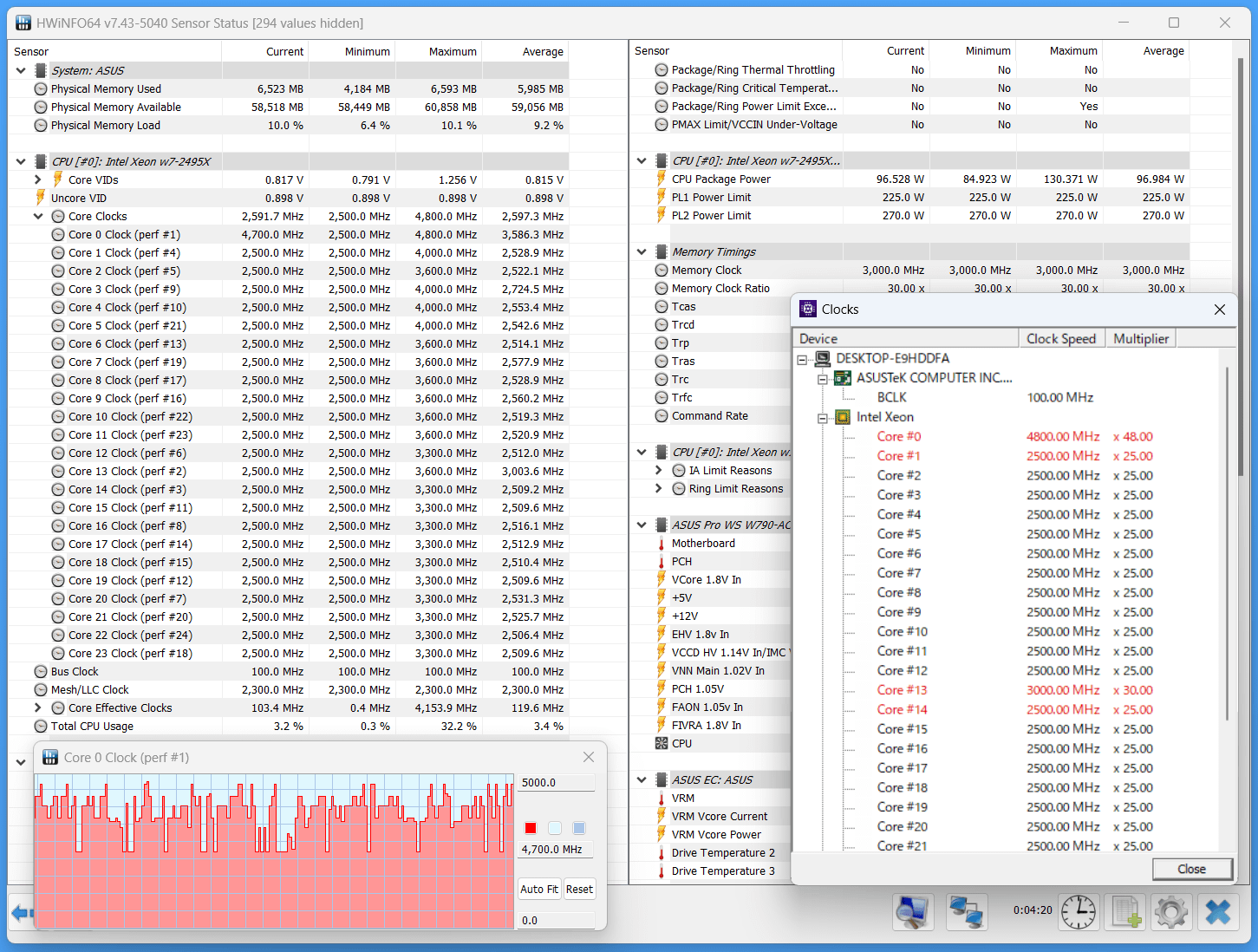 Intel Xeon w7-2495X_Boost-Clock_Single
