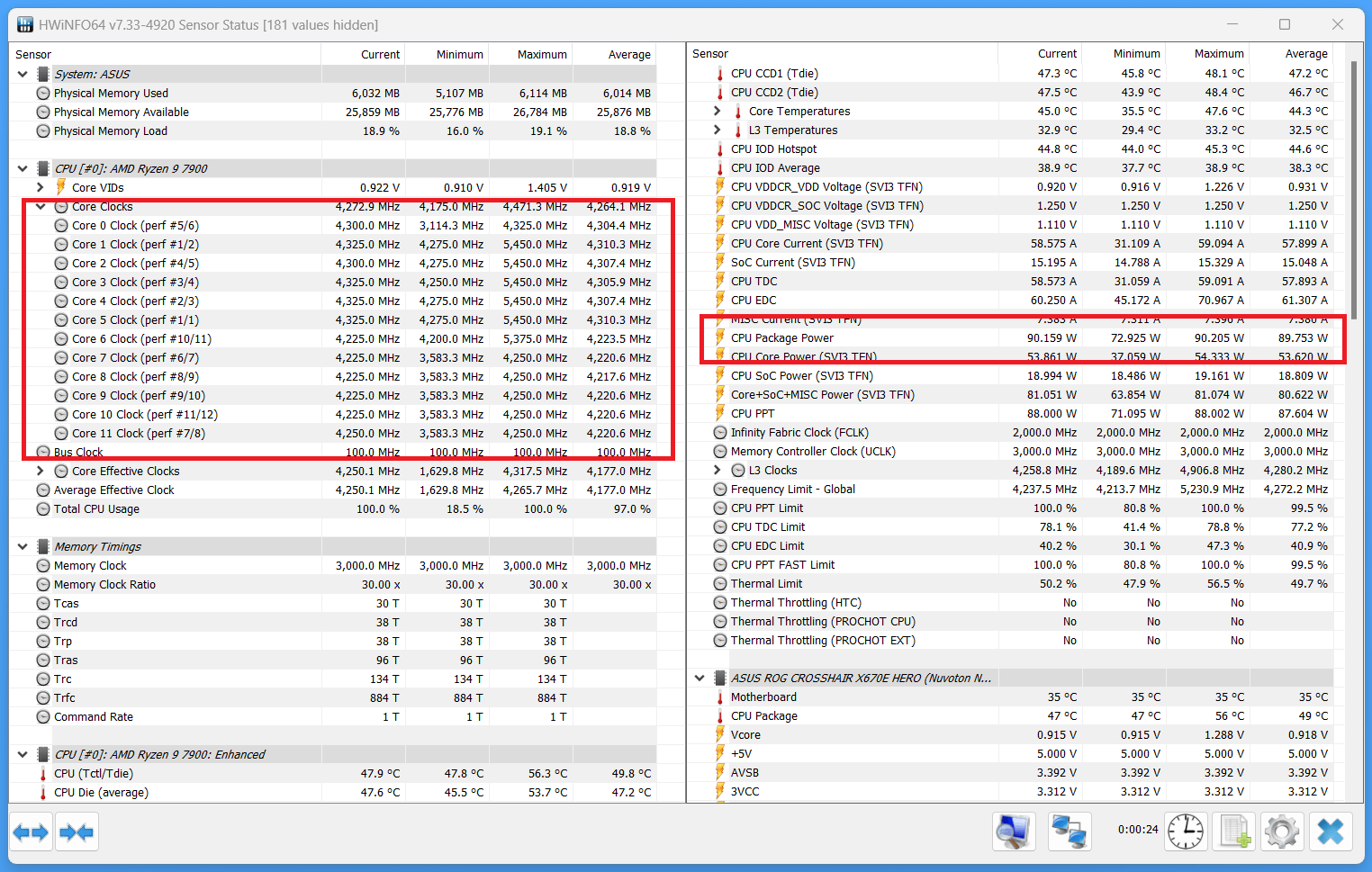 AMD Ryzen 9 7900_Clock_Multi