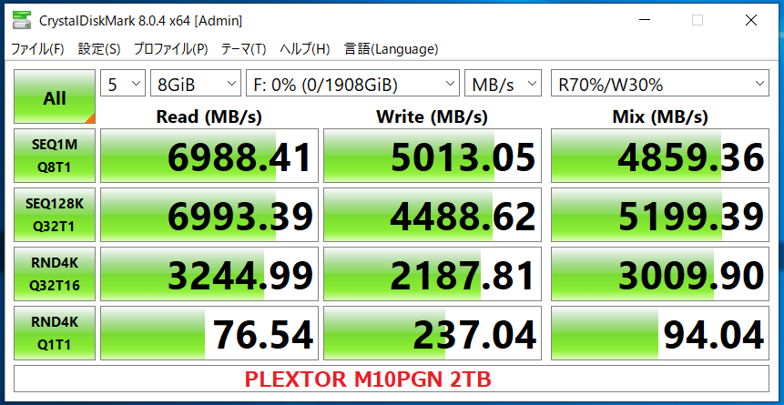 PLEXTOR M10PGN 2TB_CDM