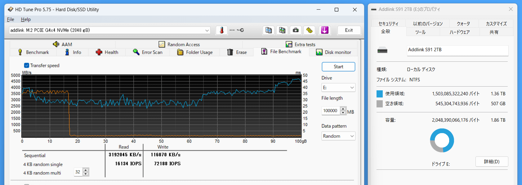 Addlink S91 2TB_SLC Cache_500GB-Free_x