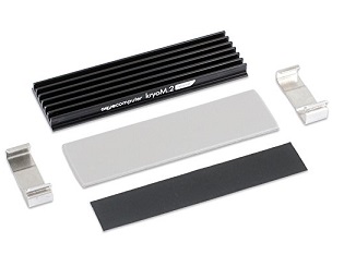 Aquacomputer kryoM.2 micro passive heat sink for M.2 2280 SSD