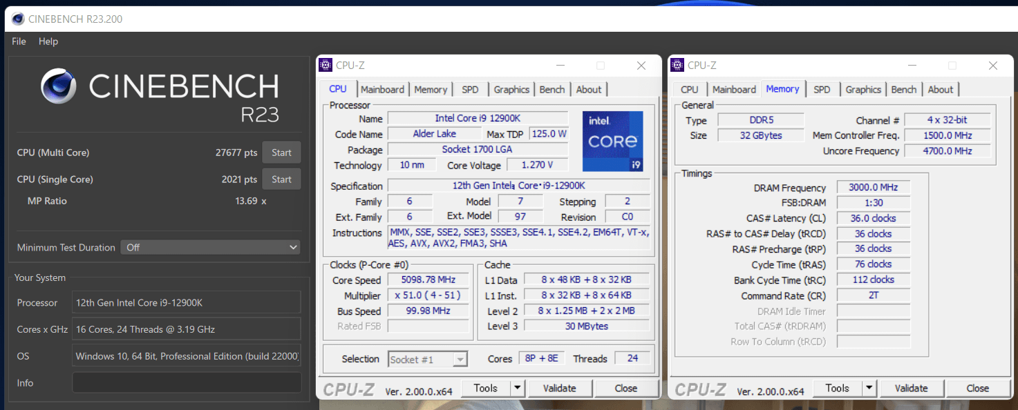 Intel Core i9 12900K_Cinebench R23