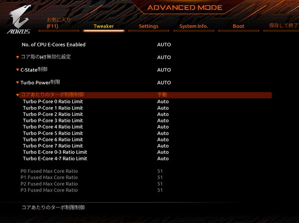 GIGABYTE Z690M AORUS ELITE DDR4_BIOS_OC_4