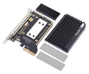 Aquacomputer kryoM.2 evo PCIe 3.0 x4 adapter for M.2 NGFF PCIe SSD, M-Key with passive heatsink