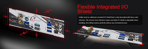 ASRock Z490 Phantom Gaming ITX_TB3_Flexible Integrated IO Shield