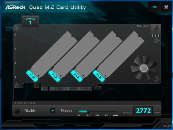 ASRock Quad M.2 Card Utility