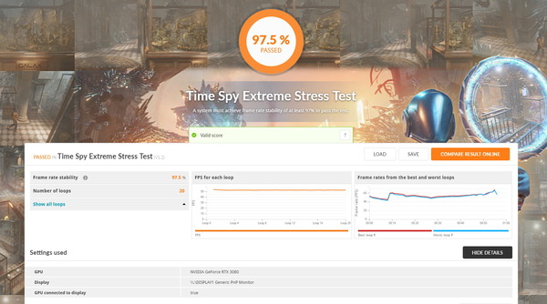 MSI GeForce RTX 3080 VENTUS 3X PLUS 10G OC LHR_TS Stress Test