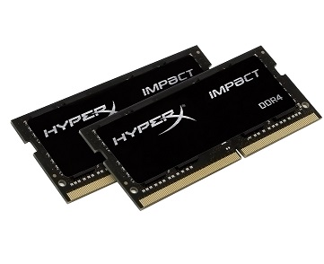 【Kingston】永久保証 ノート用DDR4オーバークロックメモリ 国内正規代理店品 8GBx2枚組 DDR4-2400(PC4-19200) Non-ECC HyperX Impact SODIMM HX424S14IBK2/16