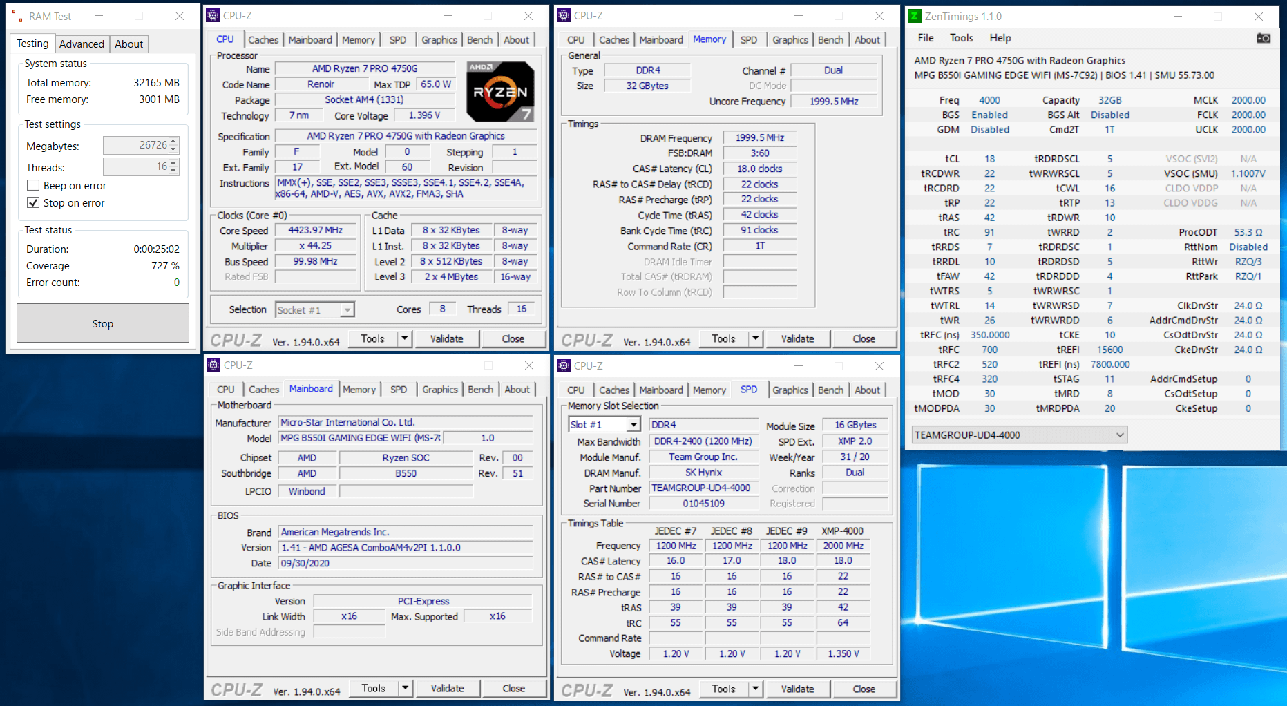Team T-FORCE Dark Zα TDZAD432G4000HC18JDC01-AM_B550_G_failed