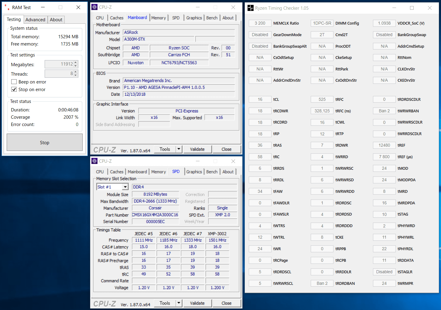 Ryzen 5 2400G_CMSX16GX4M2A3000C16