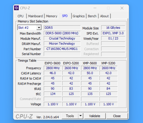 Crucial CT2K16G48C40U5_Spec