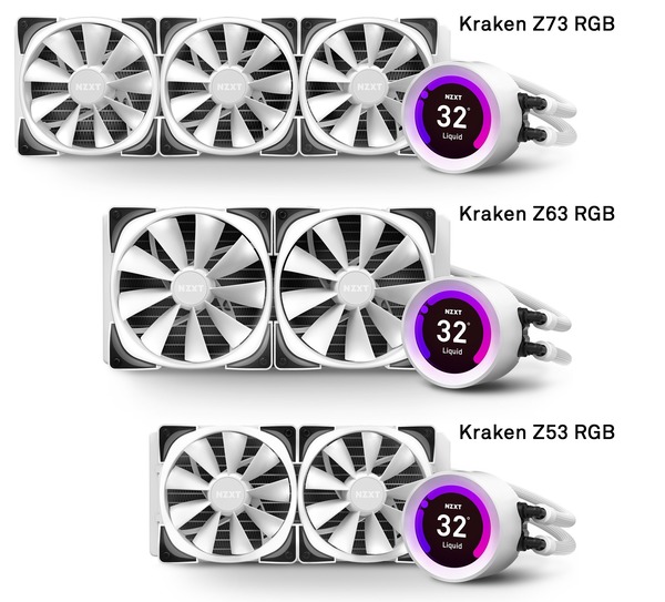 「NZXT Kraken Z-3 RGB」シリーズが発売。ホワイトモデルもラインナップ : 自作とゲームと趣味の日々