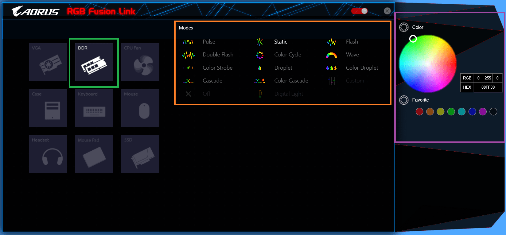 GIGABYTE AORUS RGB Memory_RGB Fusion Link (1)
