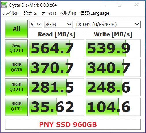 PNY SSD 960GB_CDM