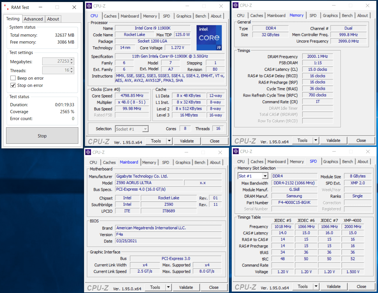 GIGABYTE Z590 AORUS ULTRA_11900K_memtest_4000_c15_g2