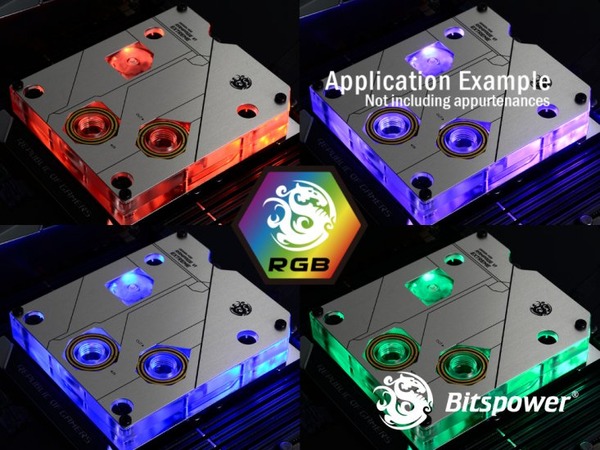 Bitspower MonoBlock ASX299R6E RGB-Nickel (4)
