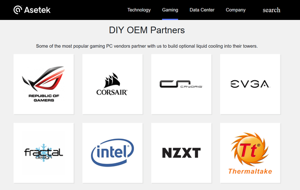 Asetek DIY OEM Partners