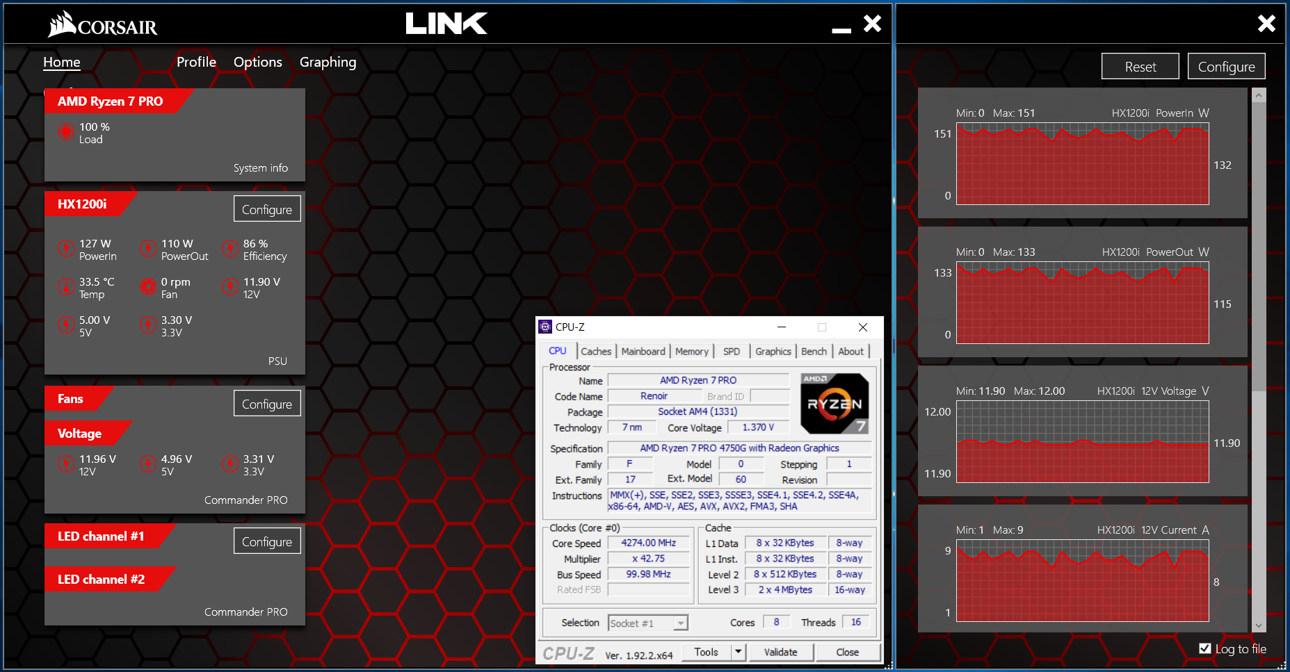 AMD Ryzen 7 PRO 4750G_power