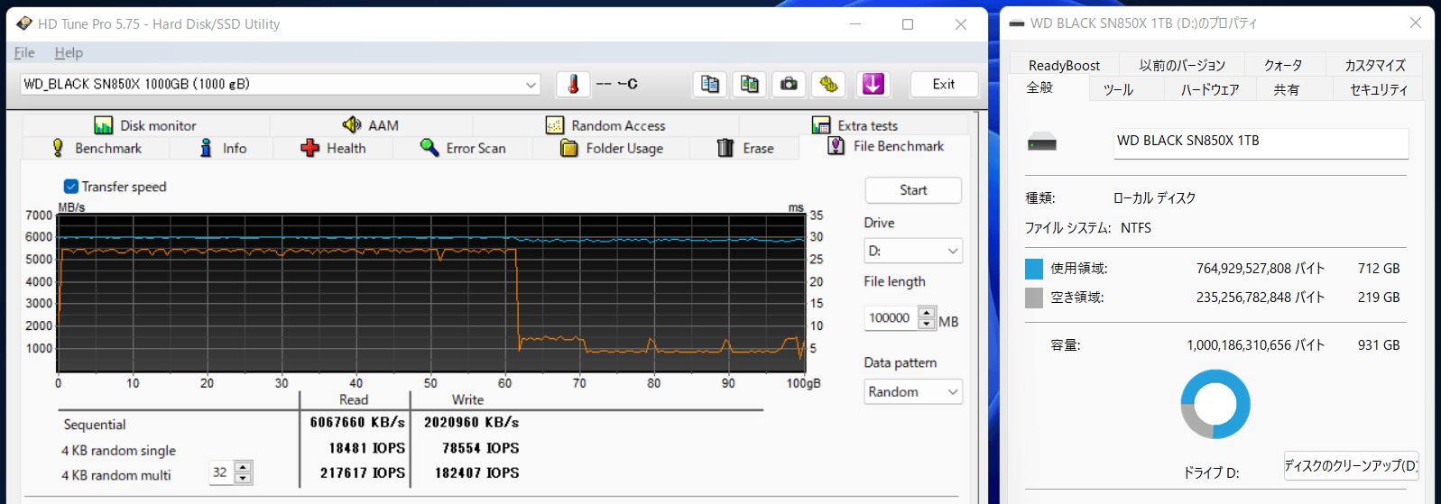 WD BLACK SN850X 1TB_SLC_200GB-Free