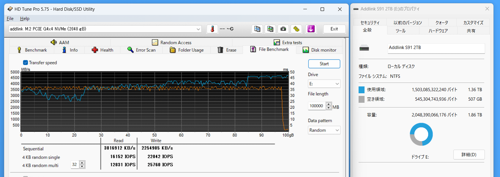 Addlink S91 2TB_SLC Cache_500GB-Free