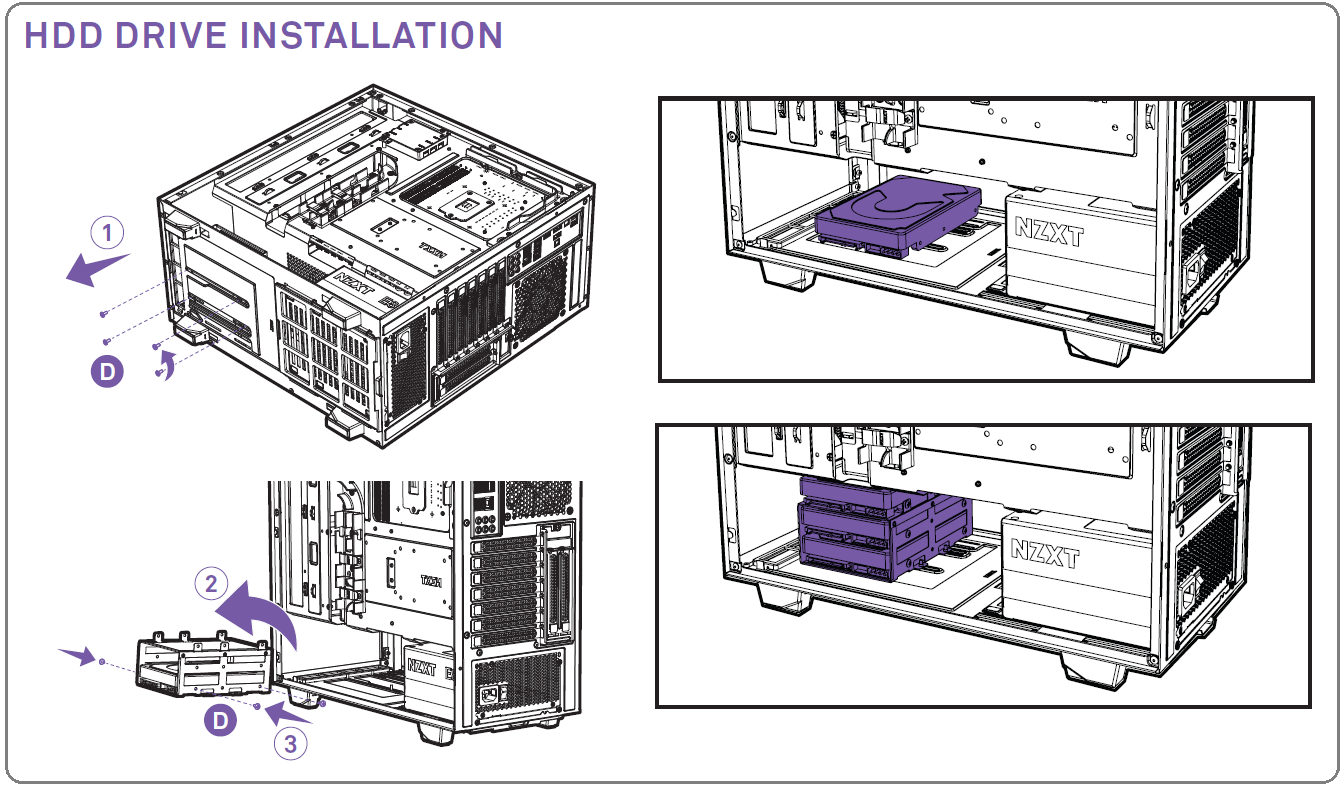 NZXT H500i_HDD Instlation