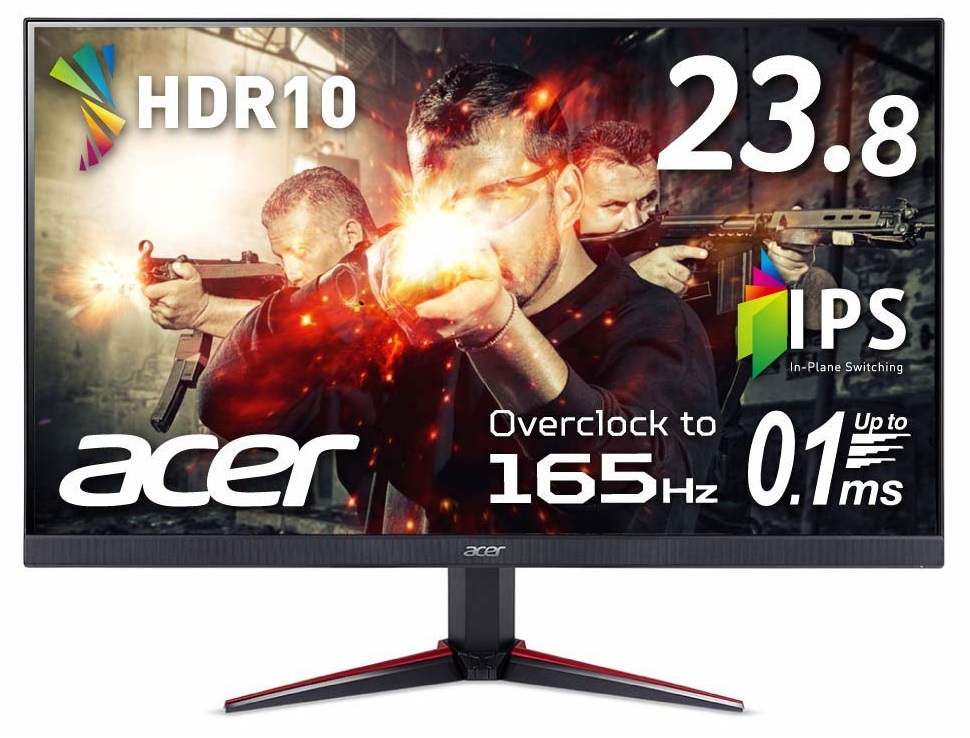 AcerからフルHD/165HzのIPS液晶モニタ「VG240YSbmiipx」が12月5日発売