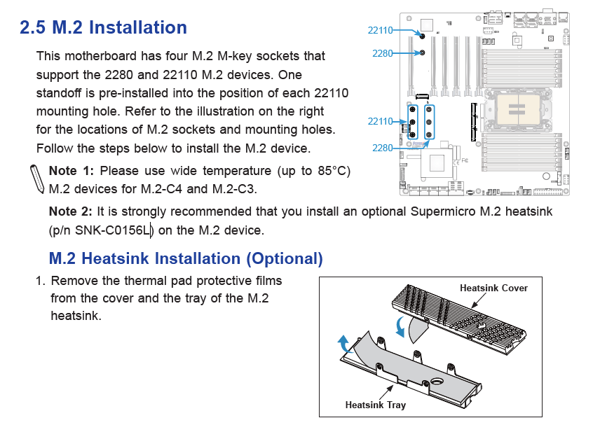Supermicro X13SWA-TF_M.2 Heatsink