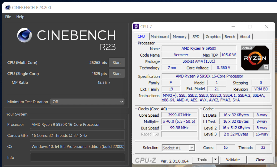 AMD Ryzen 9 5950X_Cinebench R23