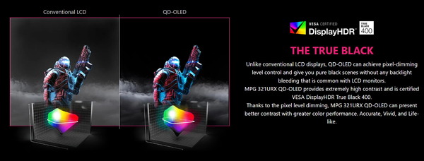 MSI MPG 321URX QD-OLED_VESA DisplayHDR 400 Black
