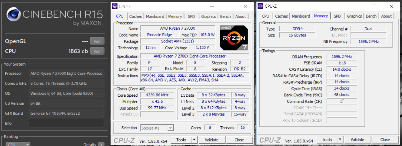 ASRock Fatal1ty X470 Gaming-ITX_ac_OC test_cine