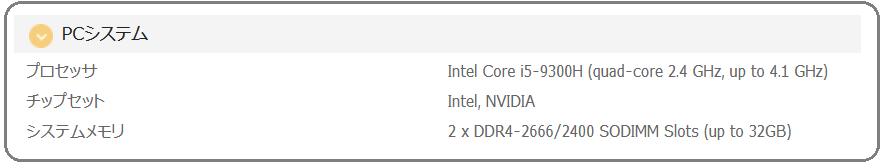 ZOTAC ZBOX Eシリーズ EN52060V_CPU