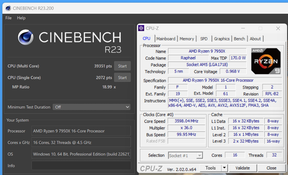 MSI MEG X670E ACE_7950X-PBO_Cinebench R23