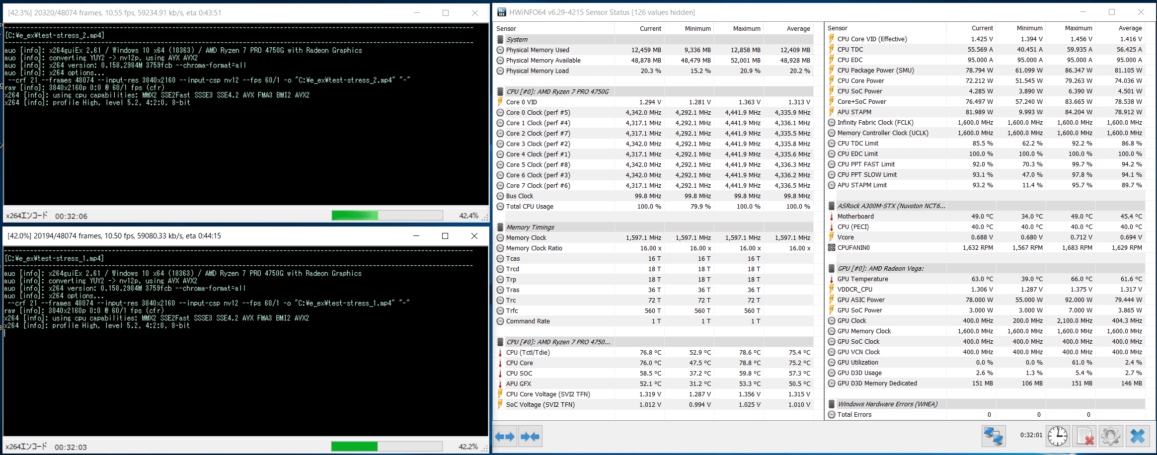 AMD Ryzen 7 PRO 4750G_Deskmini A300_CPU-Stress