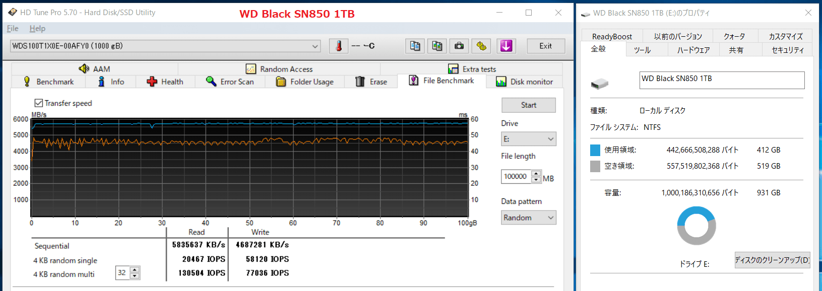 WD Black SN850 1TB_SLC-Cache_500GB-Free