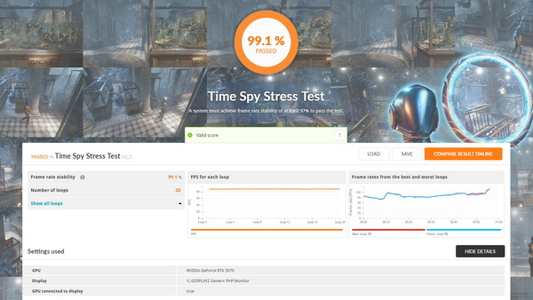 ASUS RTX3070-O8G-NOCTUA_TimeSpy Stress Test