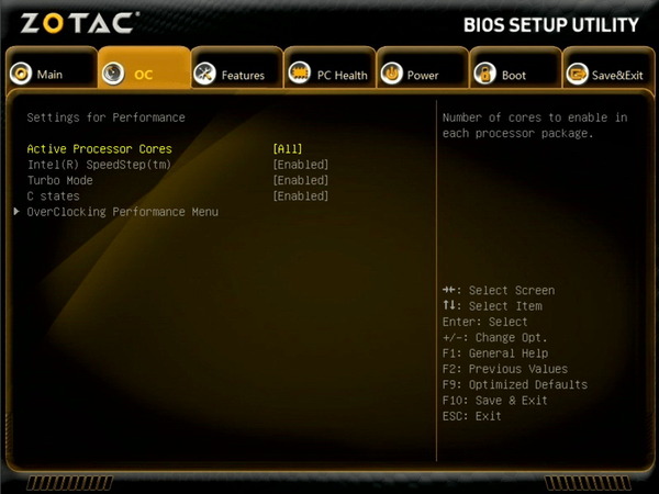 ZOTAC ZBOX Eシリーズ EN52060V BIOS_menu (2)