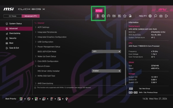 MSI MPG X870E CARBON WIFI_BIOS_5