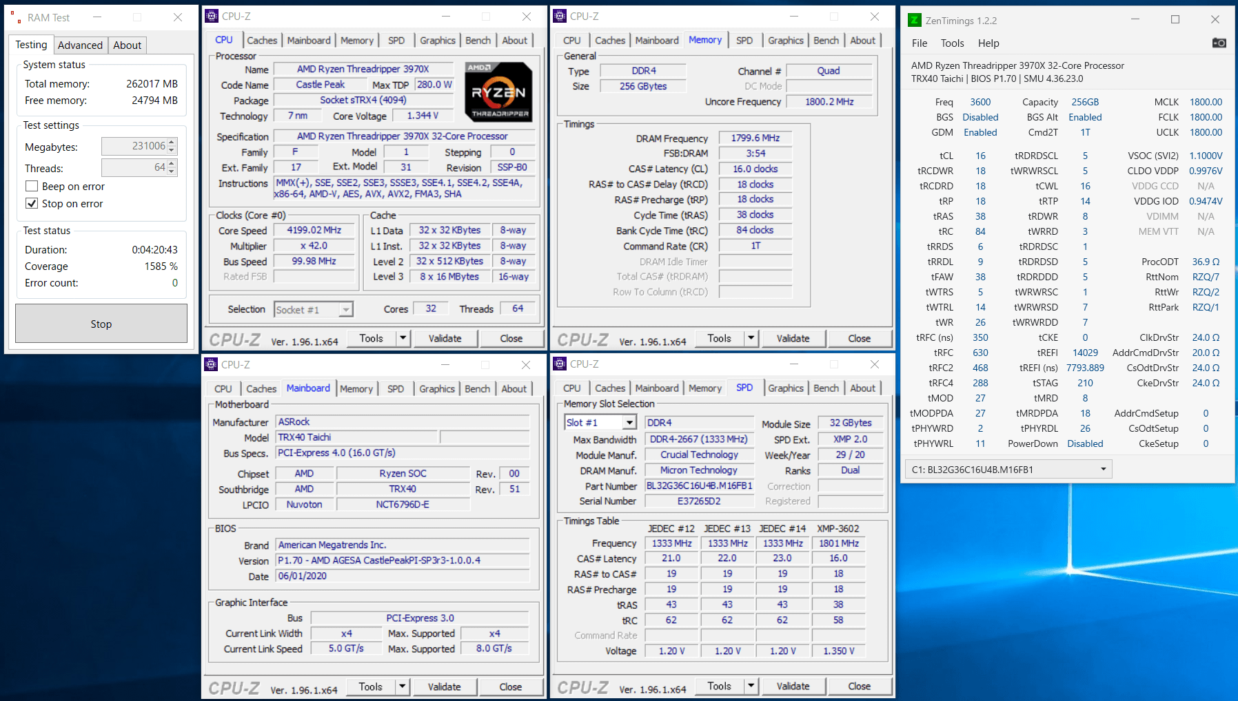 Crucial Ballistix BL2K32G36C16U4B_TRX40_x8_ramtest