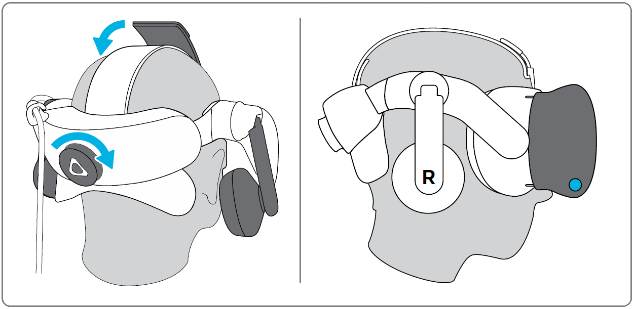 Putting on the VIVE Pro