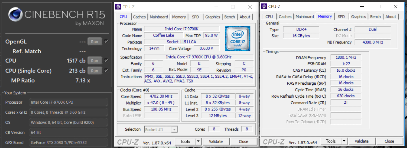 Intel Core i7 9700K_cinebench
