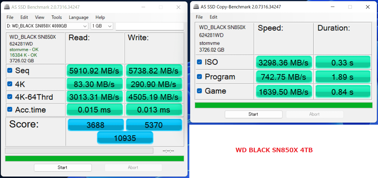 WD BLACK SN850X 4TB_AS