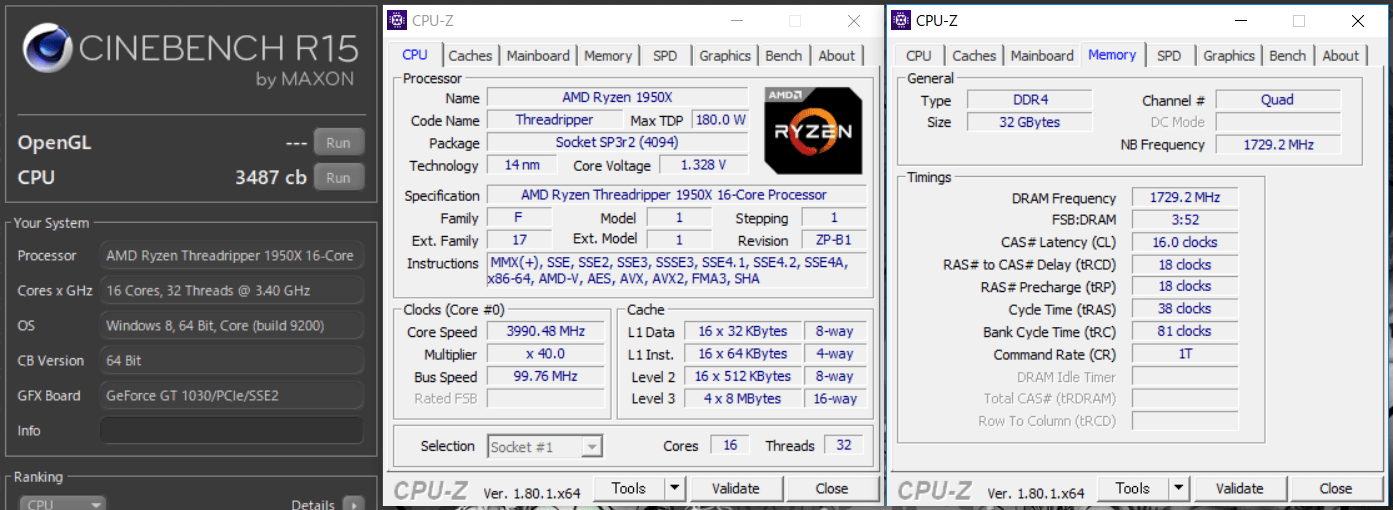 ASRock Fatal1ty X399 Professional Gaming_OC test_Cinebench