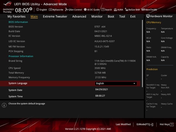 ASUS ROG MAXIMUS XIII APEX_BIOS_2