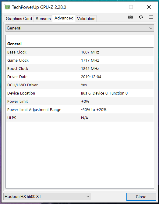 SAPPHIRE PULSE Radeon RX 5500 XT_GPU-Z (2)