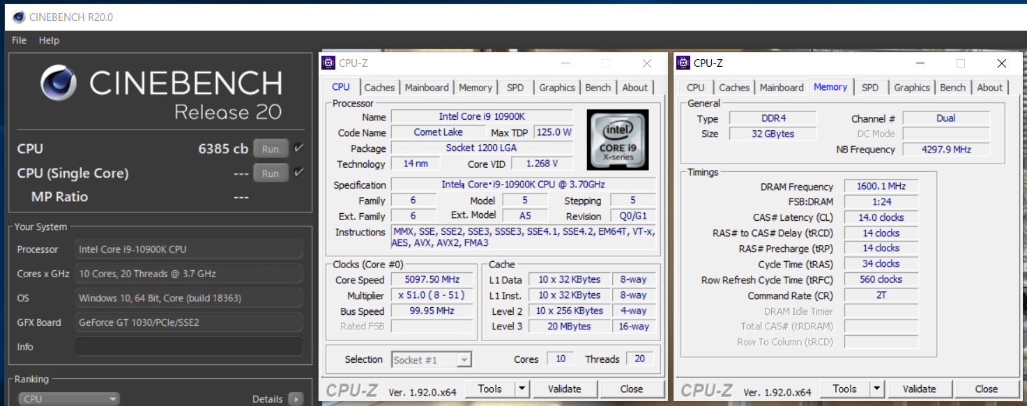 SuperO C9Z490-PGW_OC-test_Core i9 10900K_cinebnechR20