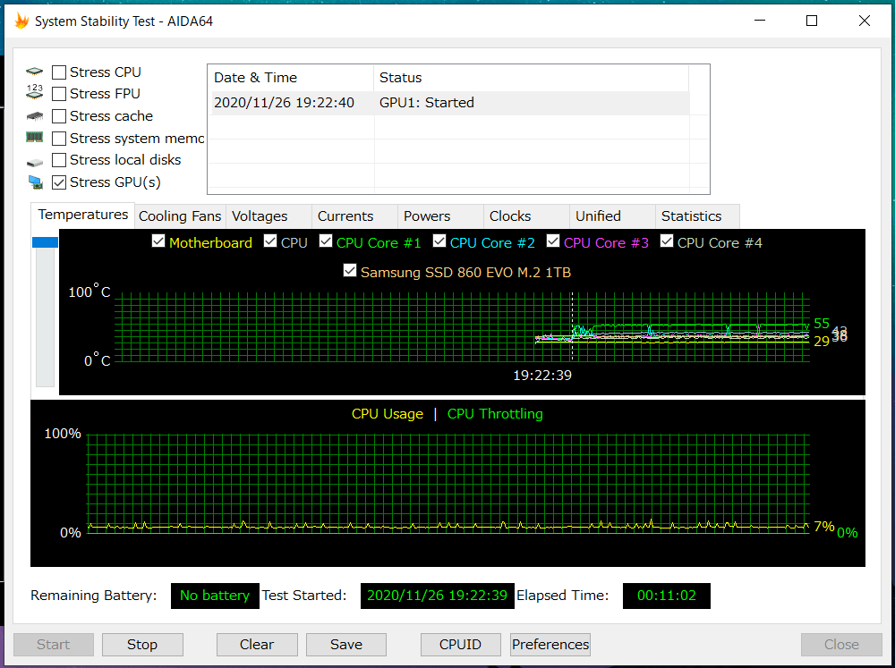 AIDA64 Stability Test